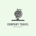 travel vintage icon logo minimalist vector illustration design Royalty Free Stock Photo