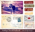 Travel Vintage Postcard Design with antique look