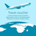 Travel Voucher, Tour Operator Banner, Flyer Layout Royalty Free Stock Photo