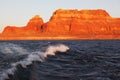 Travel voyage by boat on Lake Powell Royalty Free Stock Photo