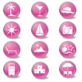 Travel web icons Royalty Free Stock Photo