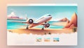 Travel website template. World destination. Generative AI