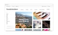 Travel webstore site template mock up isolated,