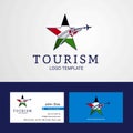 Travel Western Sahara flag Creative Star Logo and Business card