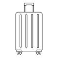 Travel wheels bag icon, outline style