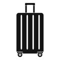Travel wheels bag icon, simple style