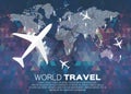 Travel World map background Royalty Free Stock Photo