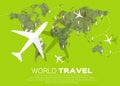 Travel World map background in polygonal style Royalty Free Stock Photo