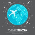 Travel World map Royalty Free Stock Photo