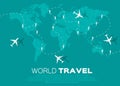 Travel World map Royalty Free Stock Photo