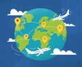 Travel world vector concept Royalty Free Stock Photo