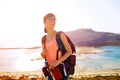 Traveler with backpack Royalty Free Stock Photo