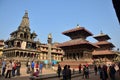 Traveler and Nepalese people come to Patan Durbar