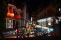 Traveler and Nepalese people on Street Thamel Market