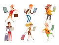 Traveler people searching right direction on map vector traveling freedom and active character lifestyle concept