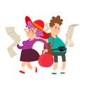 Traveler people searching right direction on map vector traveling freedom and active character lifestyle concept