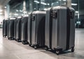 Explore the World with Luggage in an Airport. Generative AI Royalty Free Stock Photo