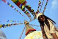 Traveler Thai Women in Boudhanath or Bodnath Stupa Royalty Free Stock Photo