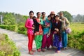 Traveler Thai women take photo with nepalese girl