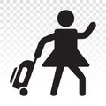 Traveler / tourist flat icons for apps or website