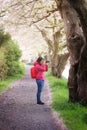 Traveler woman at Uruigawa river in Japan