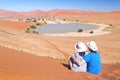 Travelers in Africa, couple on romantic vacation