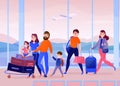 Travelers Airport Illustration Royalty Free Stock Photo