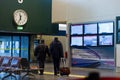 Travelers in airport Royalty Free Stock Photo