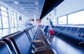 Travelers in airport Royalty Free Stock Photo