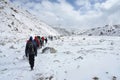Travelers going to first South Everest Base camp,Nepal