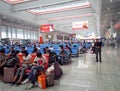 Travelers in guiyang High Speed Rail Station Royalty Free Stock Photo