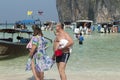 Travelers at the lovers' beach in Phuket