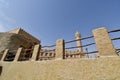 Front main Entrance of the tourist resort Land of civilization in Al Qarah mountain in Saudi Arabii Royalty Free Stock Photo