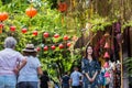 Travelers in the street in Hoi An, Vietnam