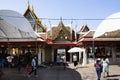 Travelers thai buddhist foreign buddhism people travel visit and respect praying buddha blessing saint arhat or noble monk arahant