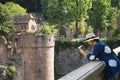 Travelers thai woman travel visit and take photo at Heidelberg Castle