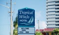 Tropical Winds Hotel Sign, Daytona Beach, Florida