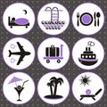 Traveling and accommodation icons