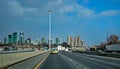 Traveling Across The 401 In Toronto, Ontario, Canada