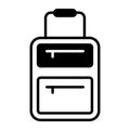 Traveling bag vector, luggage case editable icon