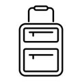 Traveling bag vector, luggage case editable icon