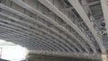 Traveling with a Boat Under Blackfriars Bridge In London Downtown