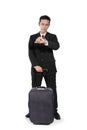 Traveling businessman waiting Royalty Free Stock Photo