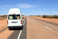 Traveling camper van desert outback, Australia