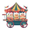 Traveling carnival brings joy with traditional festival fun Royalty Free Stock Photo