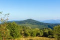 Traveling by the Carpathians. Polonyna Runa, Gostra, and other peaks. Spring, Summer and Autumn rest in the Carpathians. Green, Royalty Free Stock Photo