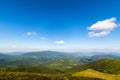 Traveling by the Carpathians. Polonyna Runa, Gostra, and other peaks. Spring, Summer and Autumn rest in the Carpathians. Green, Royalty Free Stock Photo