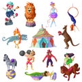 Traveling Circus Icons Set