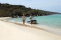 Traveling couple in Caribbean Royalty Free Stock Photo