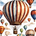 Traveling in a hot air balloon